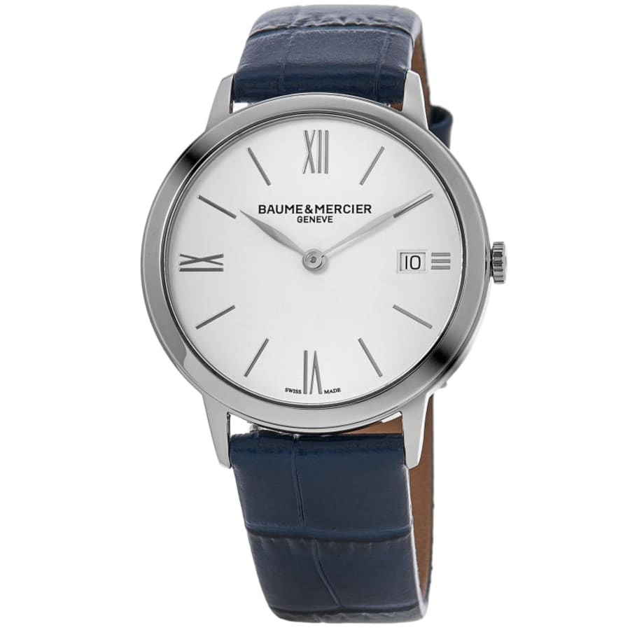 

Baume & Mercier Classima кварцевые женские часы с белым циферблатом и кожаным ремешком 10355