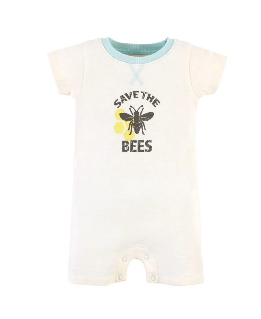 Комплект из 2 натуральных детских комбинезонов Touched by Nature, Save The Bees — фото 2