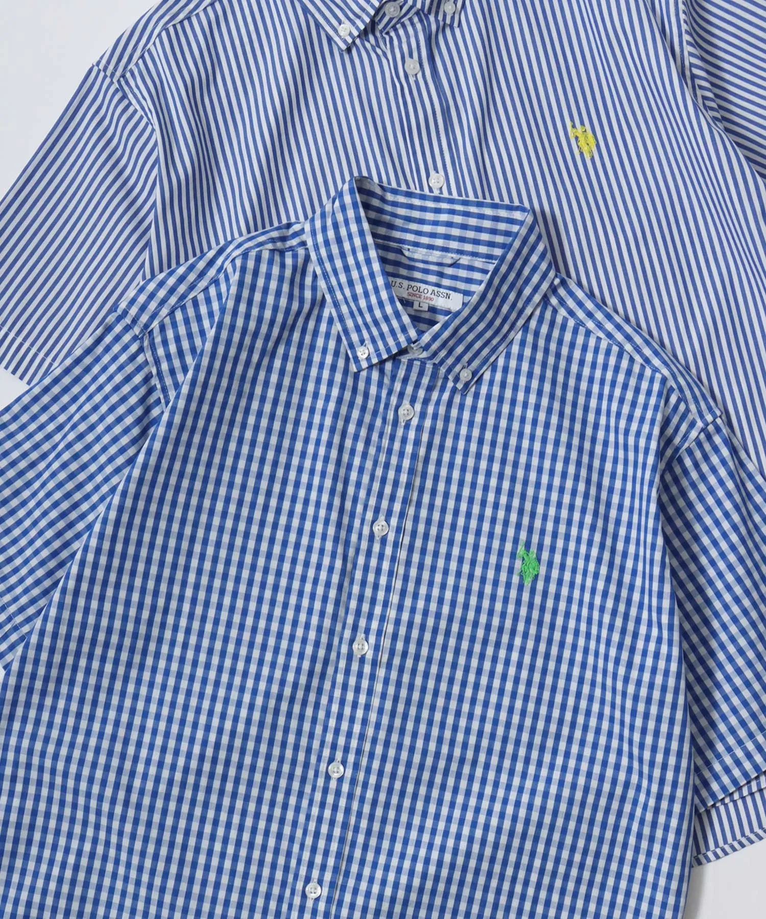 Унисекс рубашка Broad из денима U.S. POLO ASSN. синяя