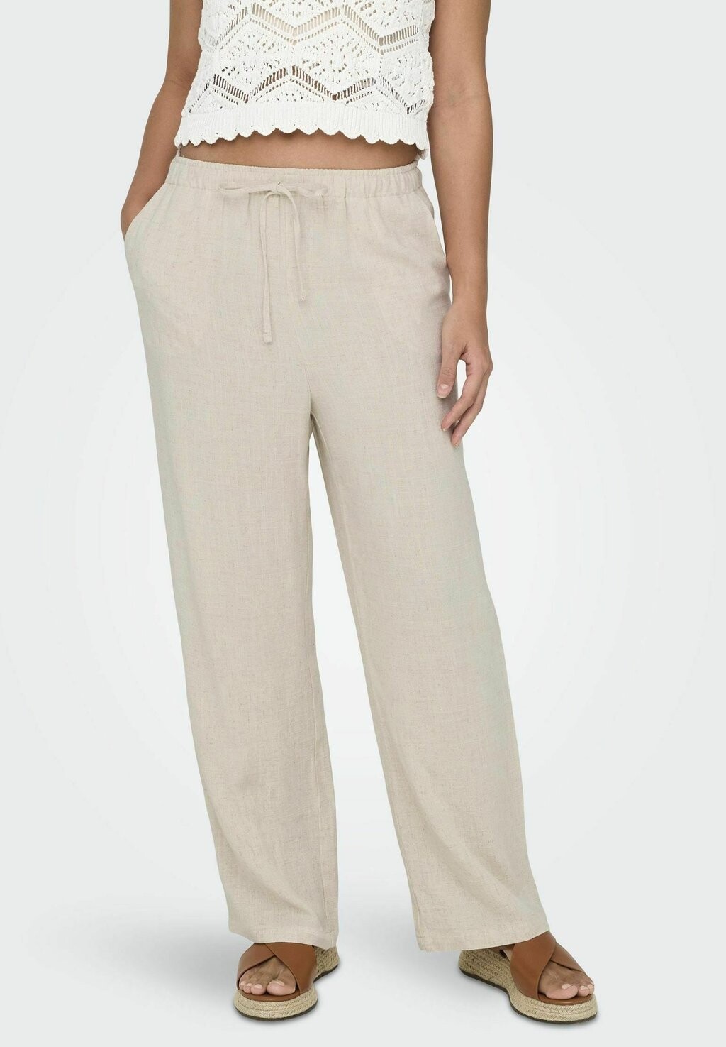 

Брюки Only Hose Gerade Geschnitten Mittlere Taille Hose ONLY, слоновая кость