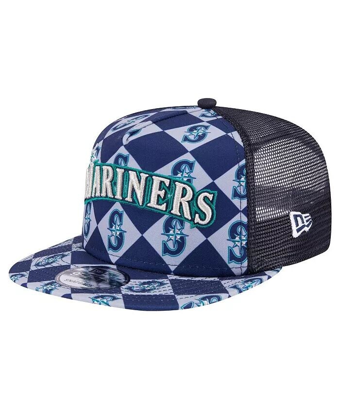 

Мужская темно-синяя кепка Seattle Mariners Seeing Diamonds с А-образной рамкой Trucker 9FIFTY Snapback New Era, синий