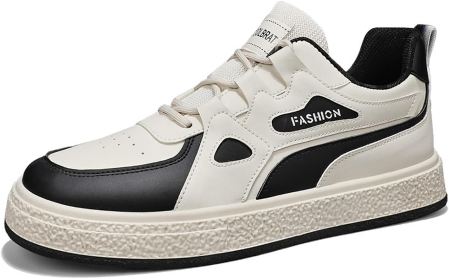 

Мужские удобные повседневные кроссовки для скейтбординга и прогулок, модная мужская спортивная обувь, подходит для ходьбы, тенниса, бега и других видов спорта, стильная и универсальная Aokisx, черный/бежевый