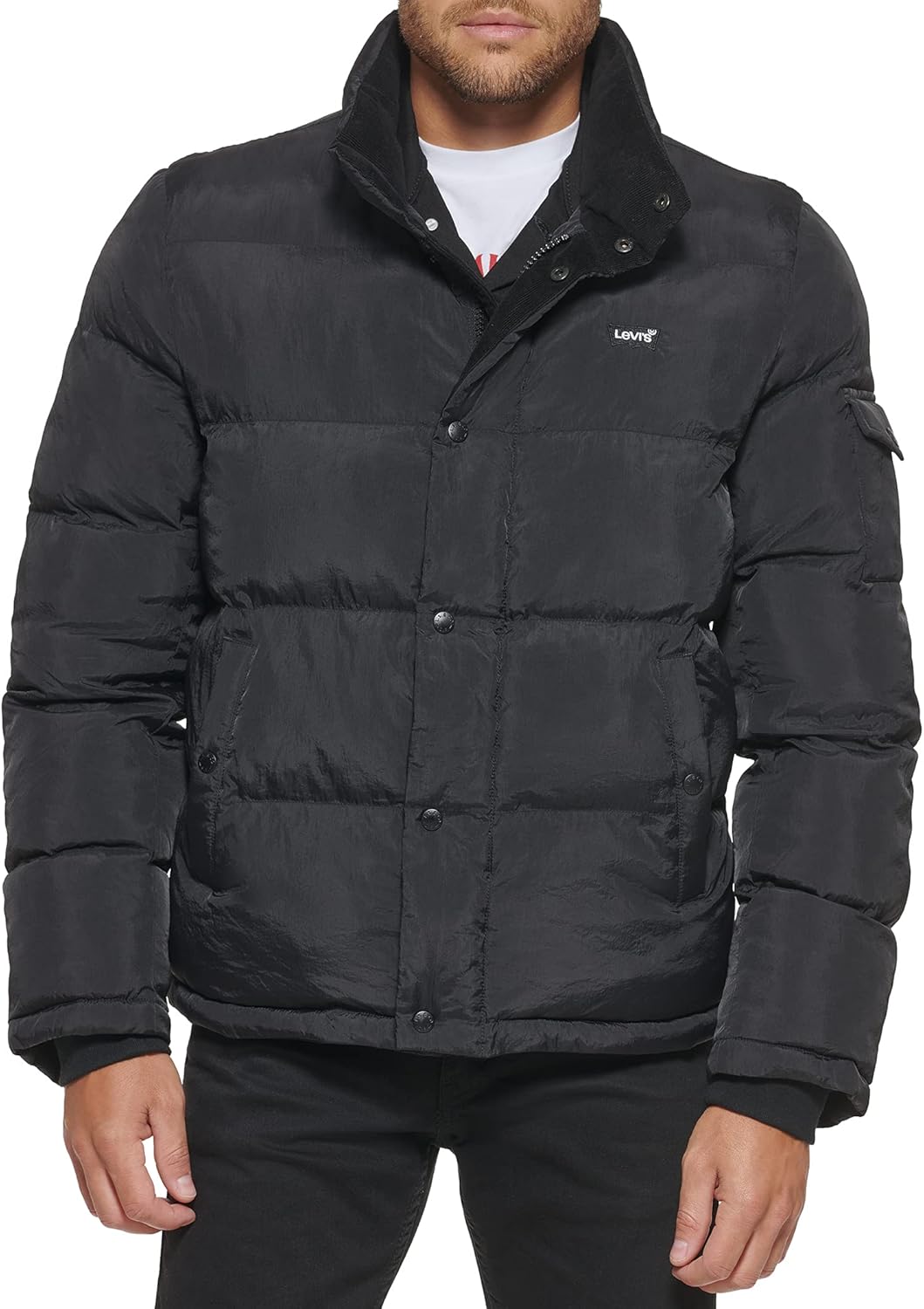 

Levi's Мужская дутая куртка-пуховик, Black Taslan
