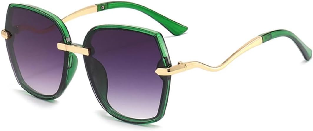 

Классические металлические солнцезащитные очки-бабочки в увеличенной оправе для женщин, роскошные, для мужчин, для активного отдыха, путешествий, рыбалки, с защитой от УФ-излучения UV400 TVTBBVV, Green Gray