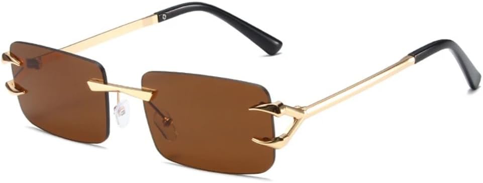 

Солнцезащитные очки с защитой UV400 | Без оправы, прозрачные, с градиентом цвета "океан" | для женщин и мужчин, для занятий спортом на открытом воздухе и вождения (розовые) LXLHWN, Tea