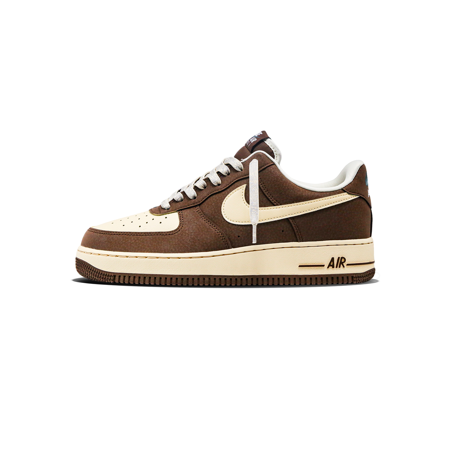 

Nike Кроссовки для скейтбординга Air Force 1 Mocha Drip Abrasion Resistant Low top Unisex Brown Yellow