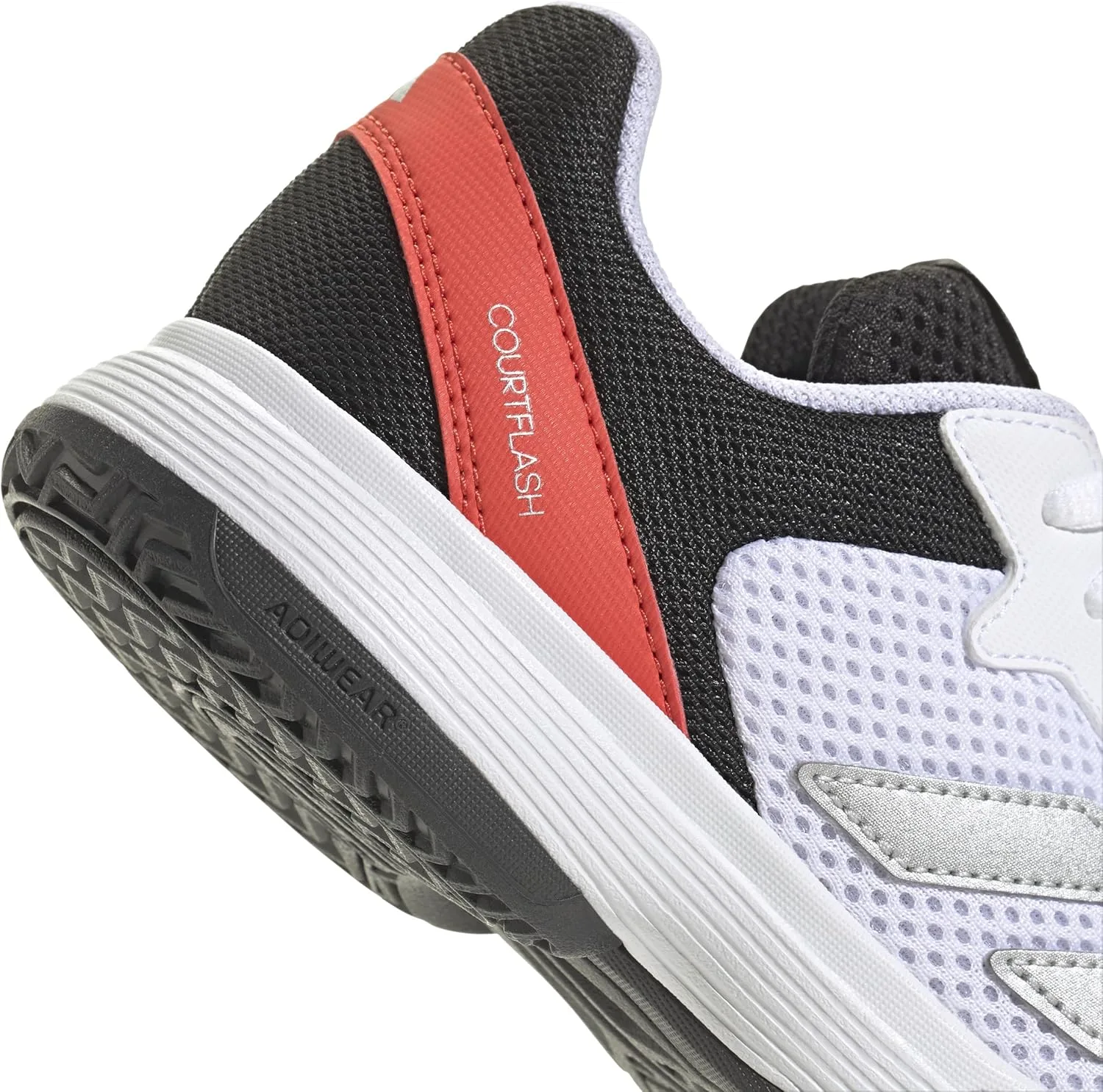 Детские теннисные кроссовки Courtflash унисекс для детей adidas, ярко-красный — фото 4