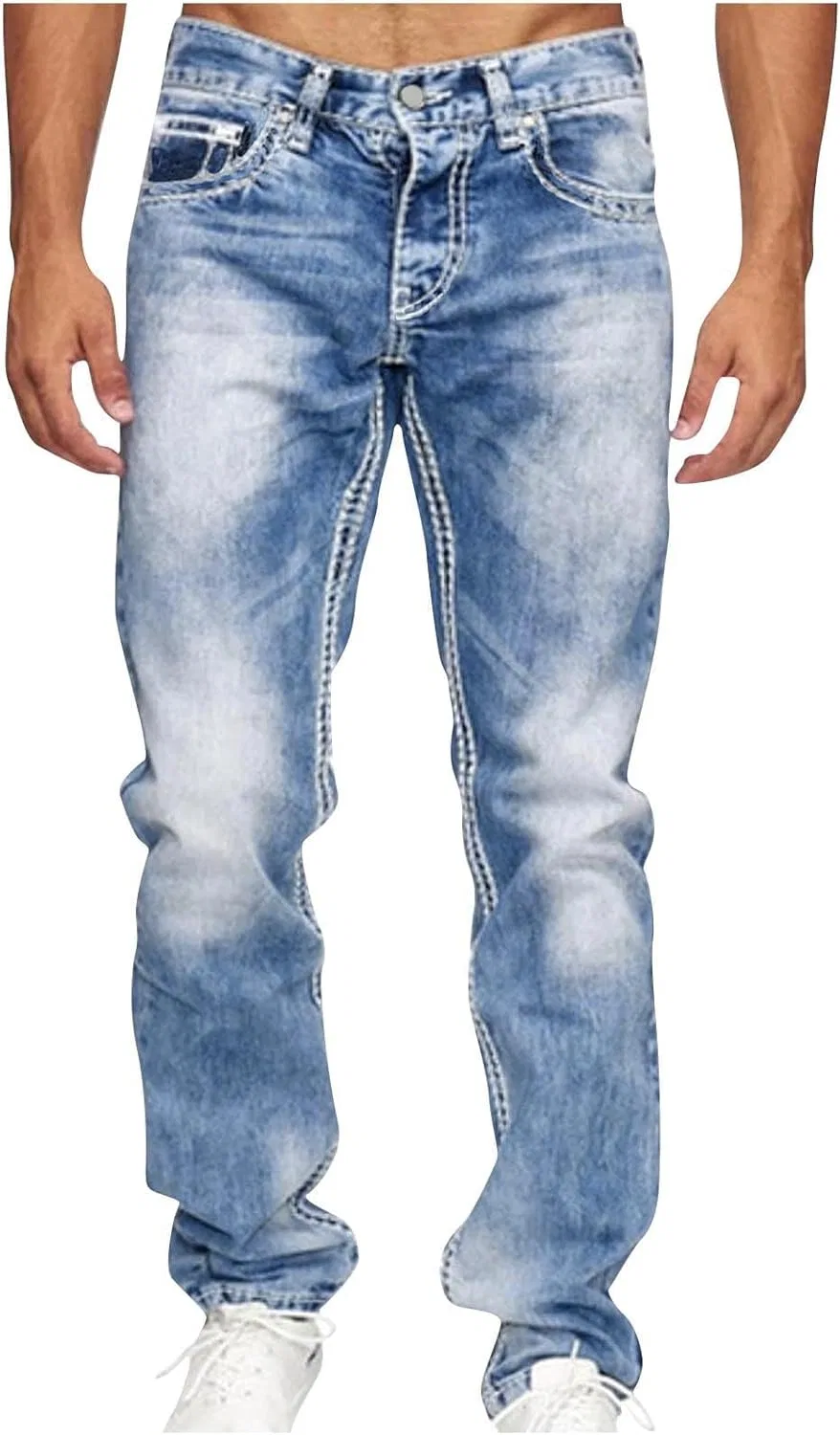 Джинсы прямые Vintage Washed Light Blue