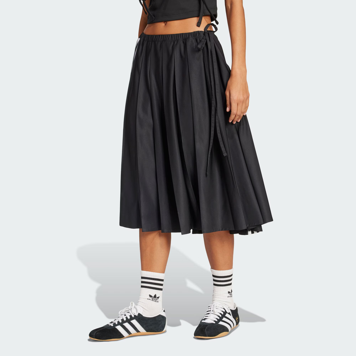 Юбка плиссе Adidas Originals, черный — фото 3