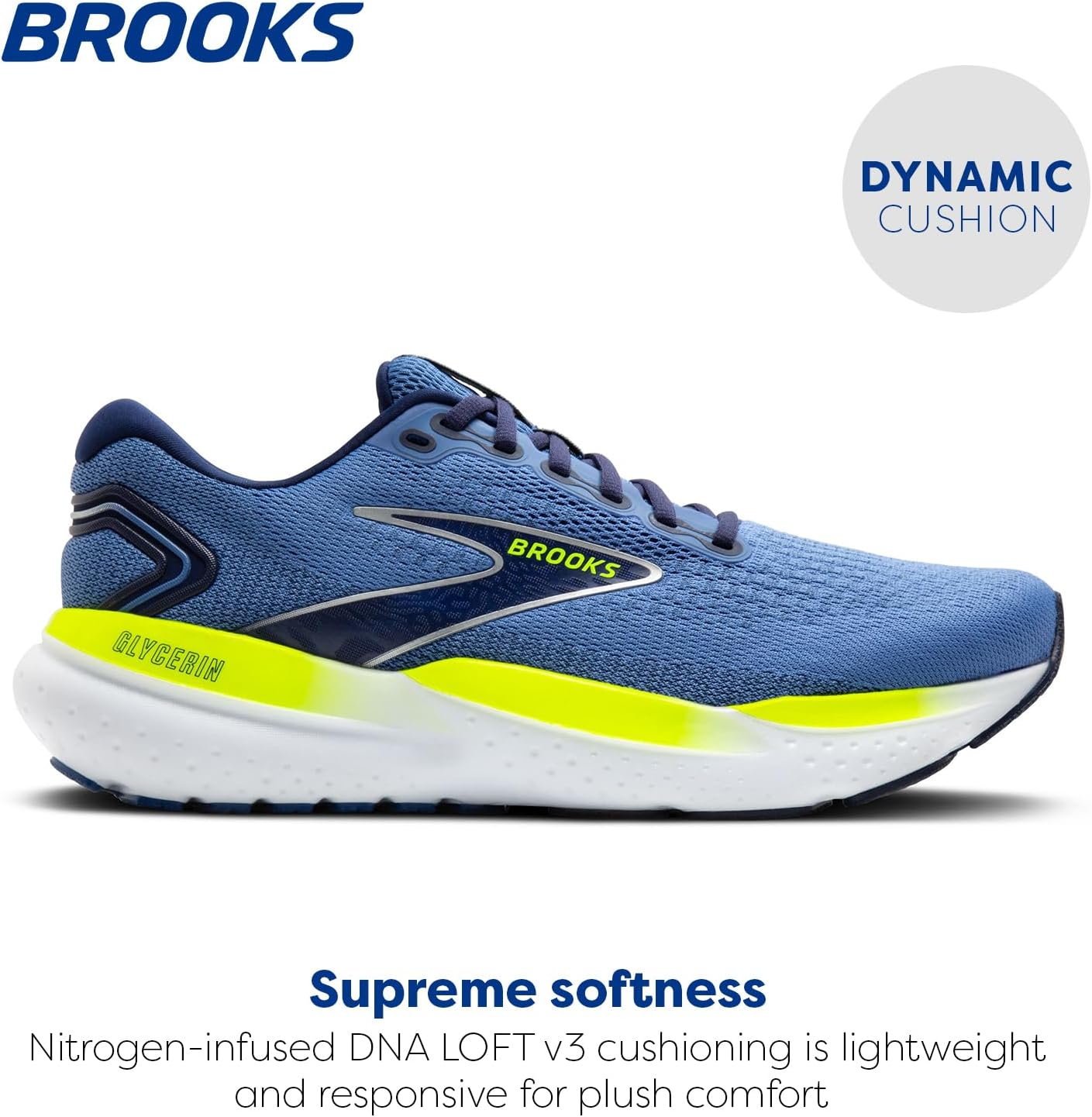 Мужские кроссовки Brooks Glycerin 21 Neutral для бега, синий — фото 2