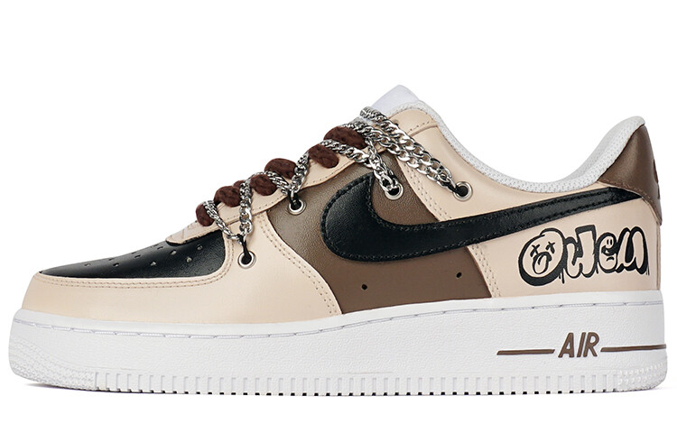 

Мужские кроссовки для скейтбординга Nike Air Force 1, Black/Brown