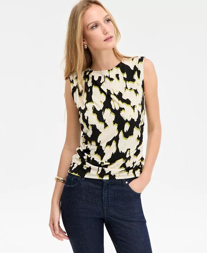 

Женский топ с коротким рукавом и драпировкой лодочкой, P/XS-3X I.N.C. International Concepts