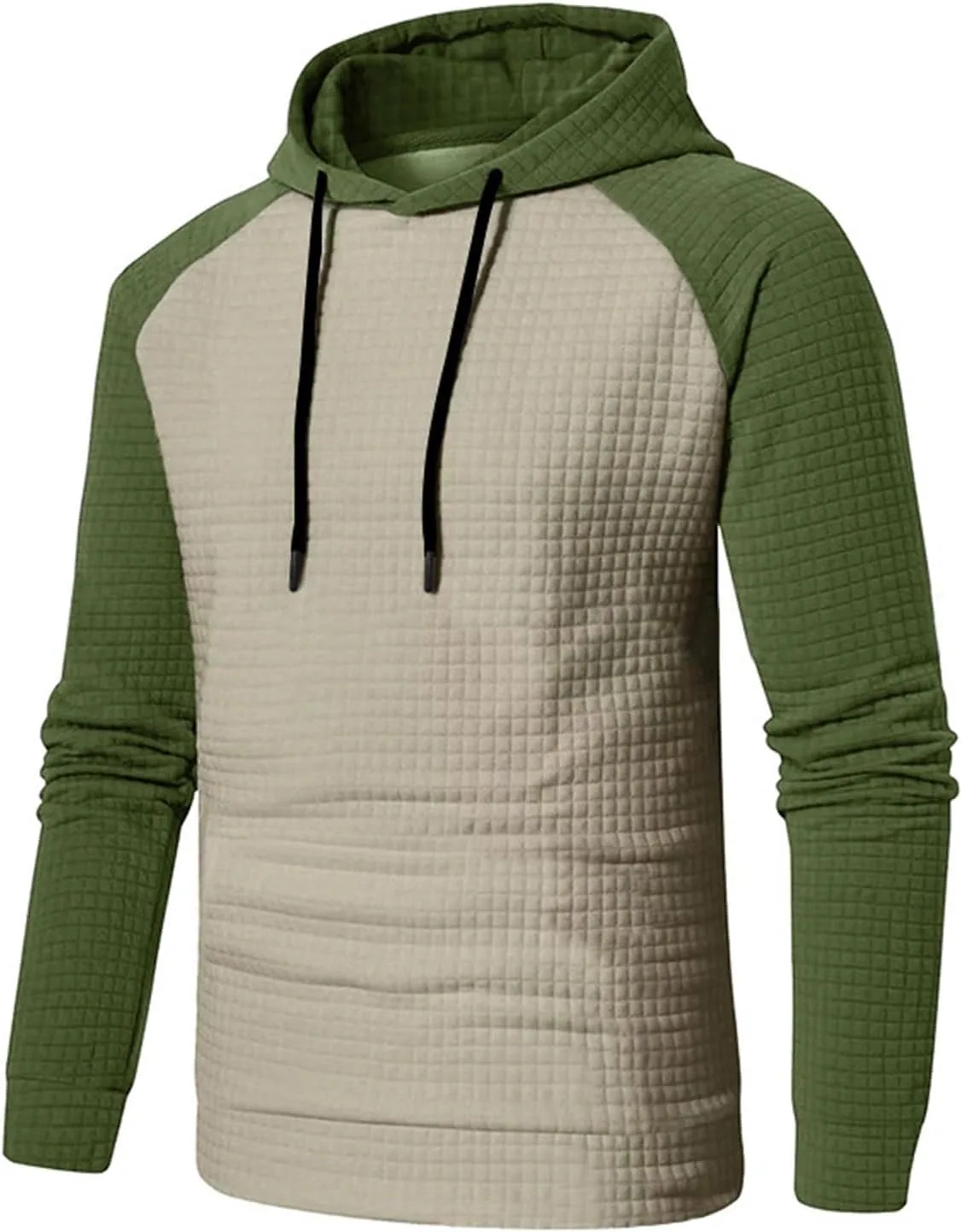 

Мужской худи с длинным рукавом, вафельная ткань, джерси, клетчатый жаккард xoxingysm