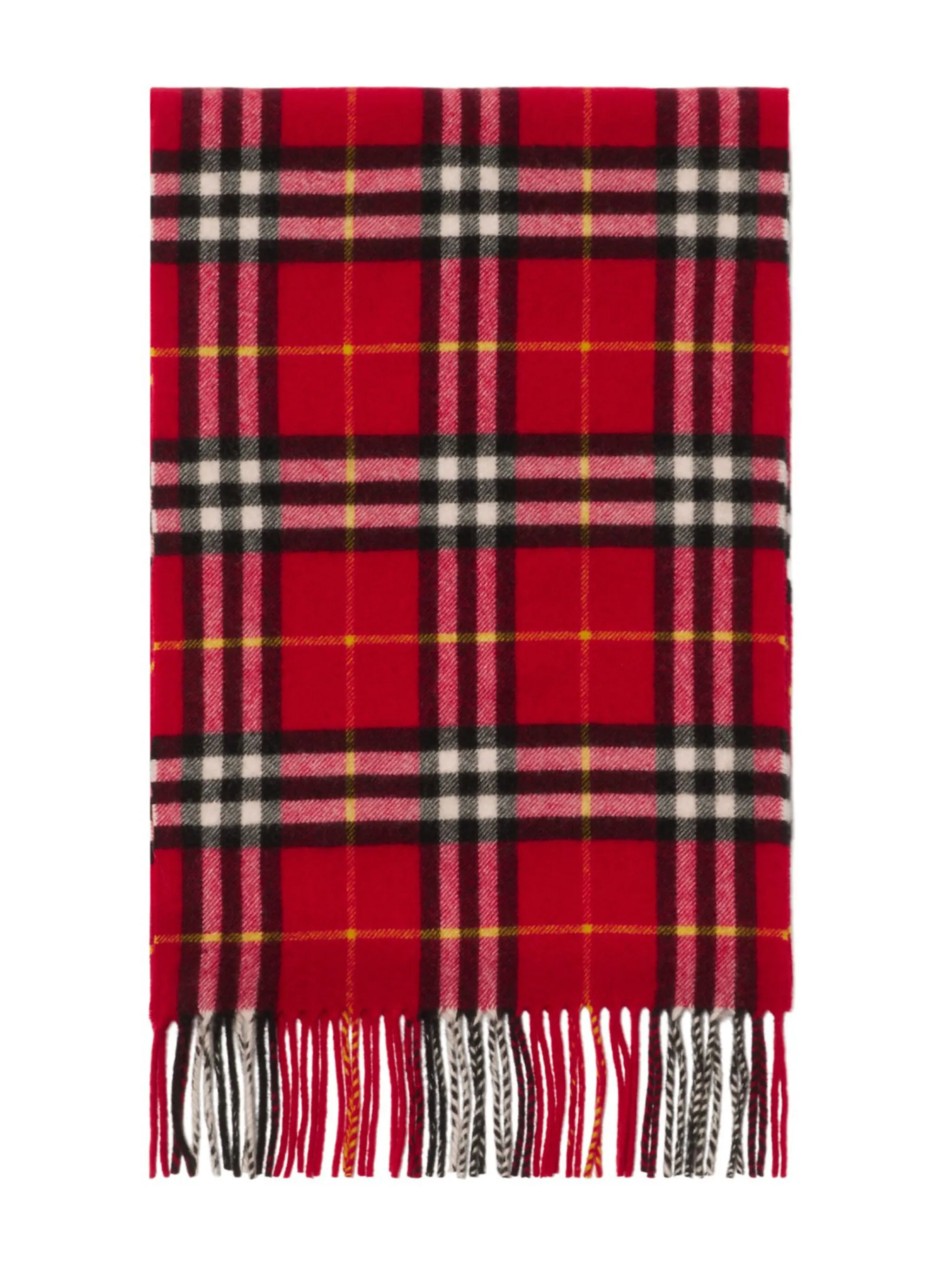 Кашемировый шарф в клетку Burberry, красный — фото 2