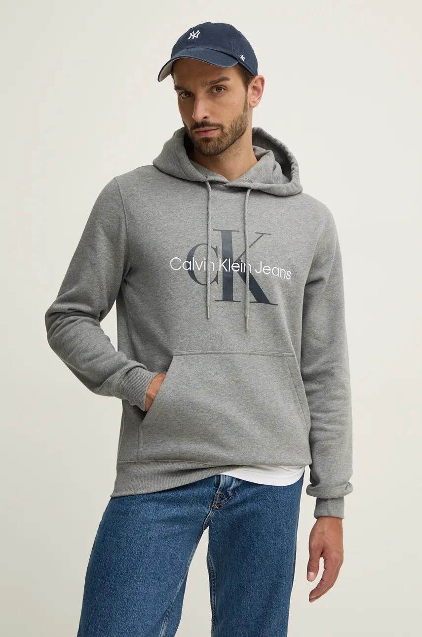 

Хлопковая толстовка Calvin Klein Jeans, серый