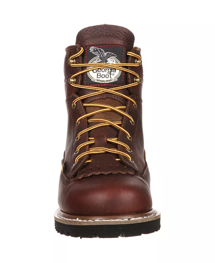 Мужские водонепроницаемые рабочие ботинки Lace-To-Toe Georgia Boot, коричневый — фото 3