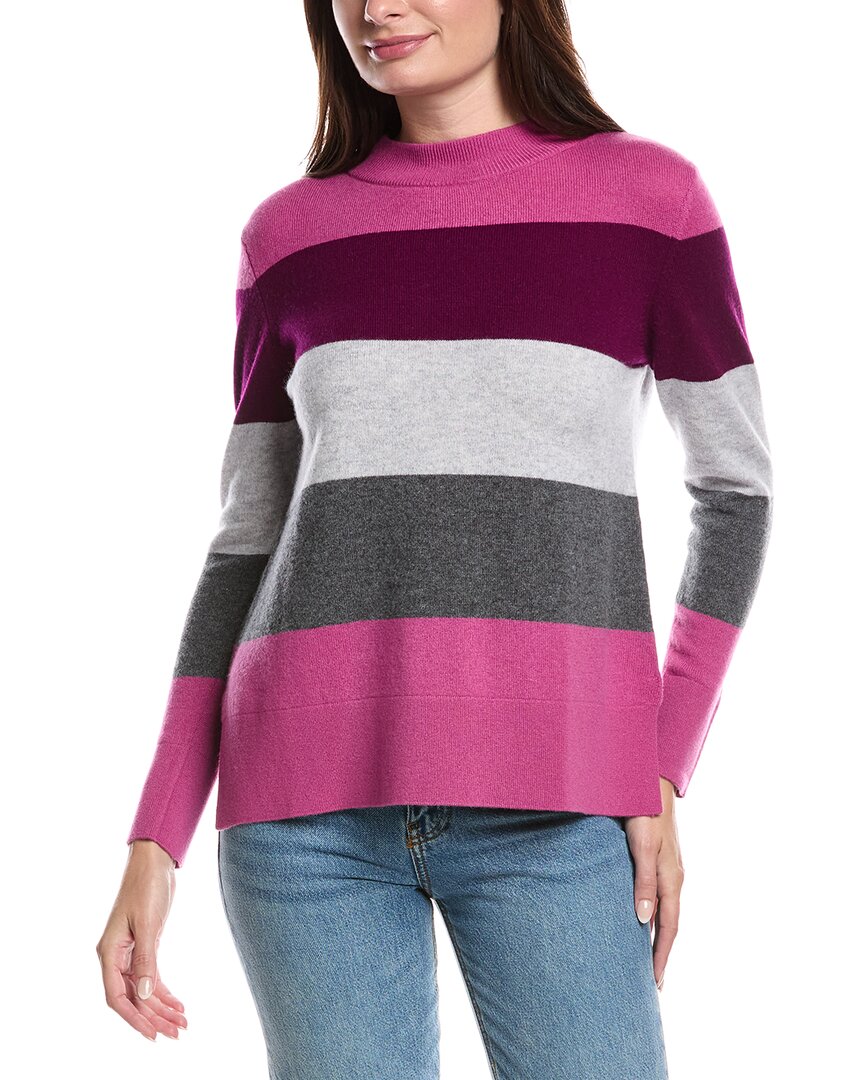 

Форте Кашемир Кашемировый свитер с широкими полосками Forte Cashmere, фиолетовый