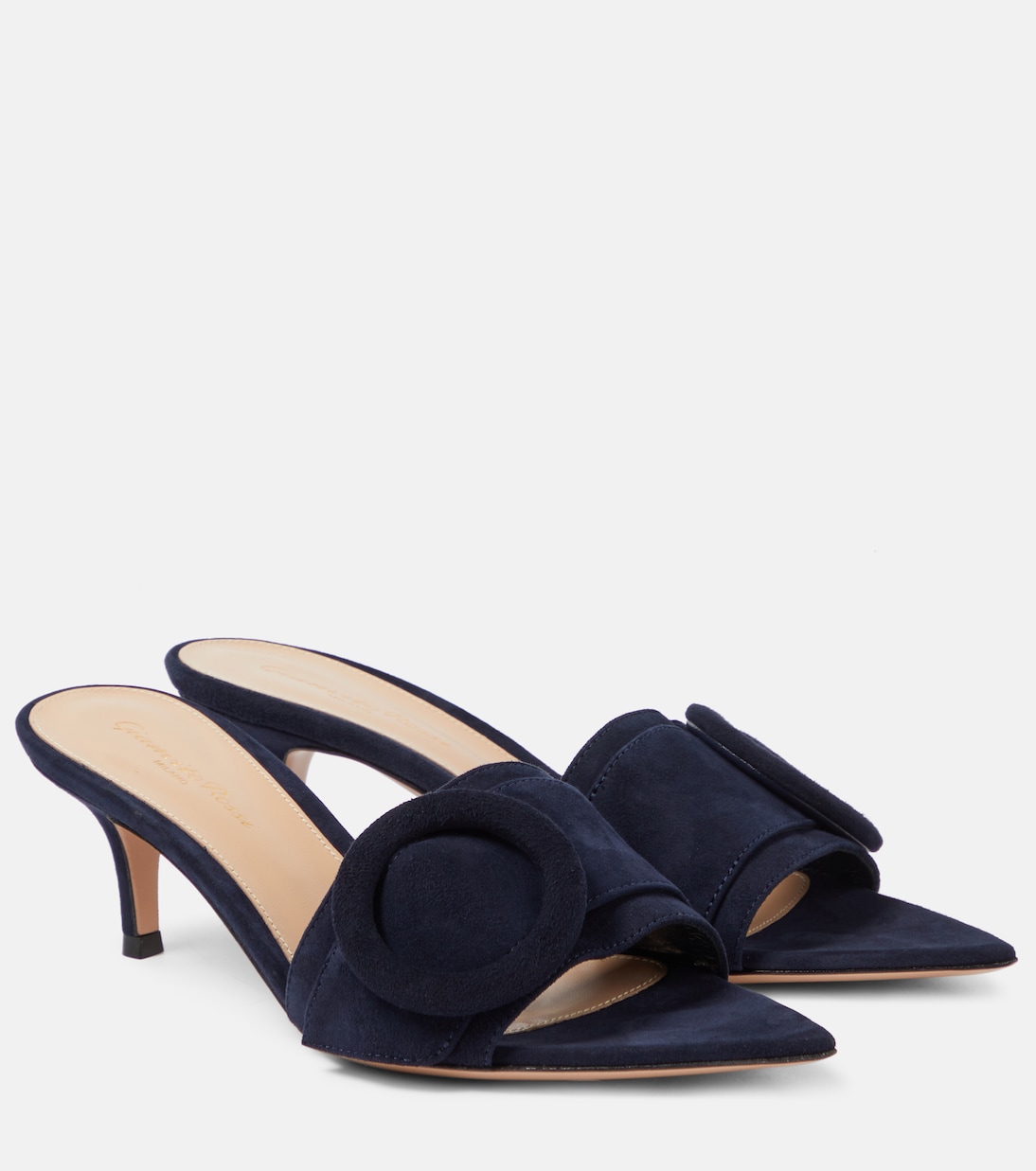 Замшевые мюли Gianvito Rossi, Denim