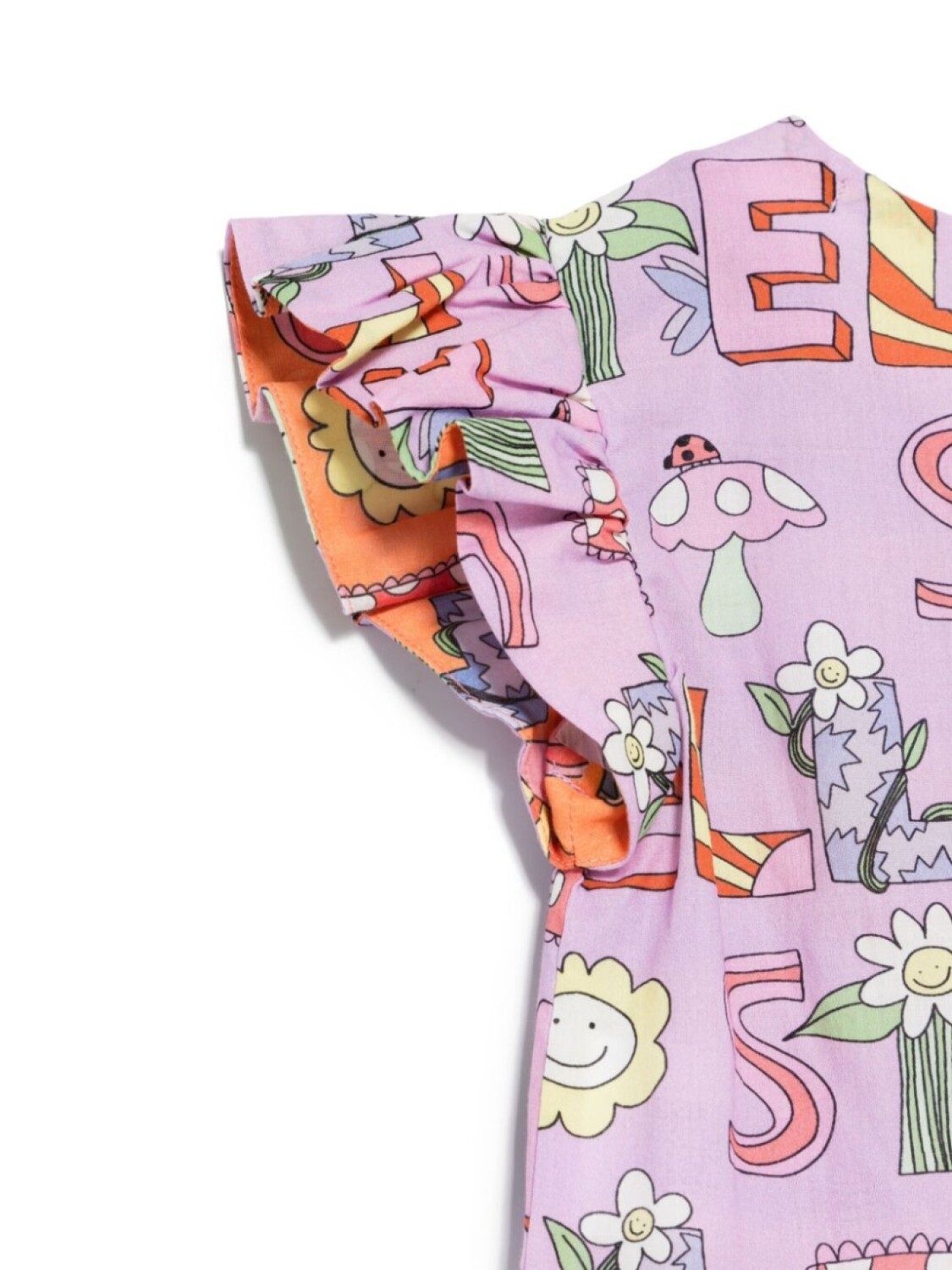 Детский топ с логотипом Stella McCartney Stella McCartney Kids, фиолетовый — фото 3