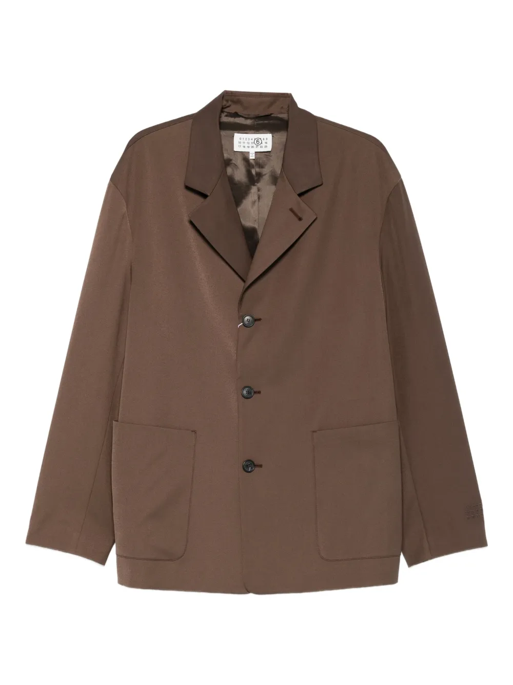 

Пиджак с накладными карманами Mm6 Maison Margiela, коричневый