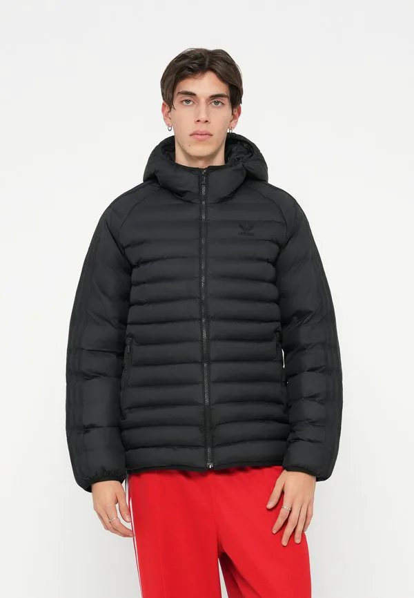 Зимняя куртка с капюшоном и подкладкой Adidas Originals, Black — фото 4