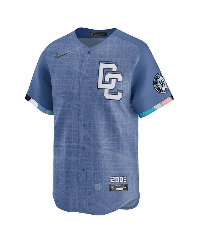 Мужская бейсбольная джерси C.J. Abrams серого цвета Washington Nationals 2025 City Connect Limited Player Nike — фото 2