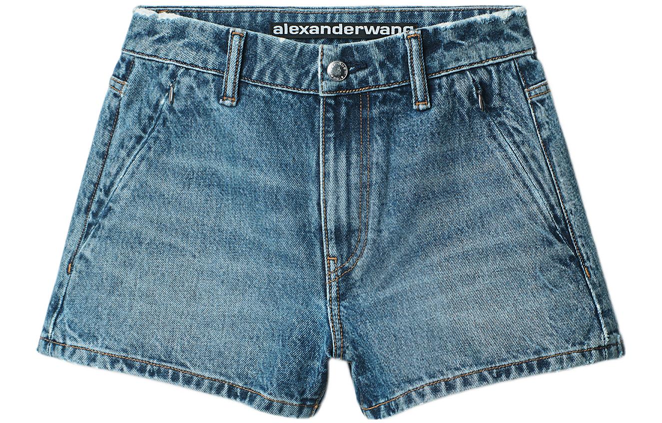 Джинсовые шорты женские цвета индиго Alexander Wang — фото 2