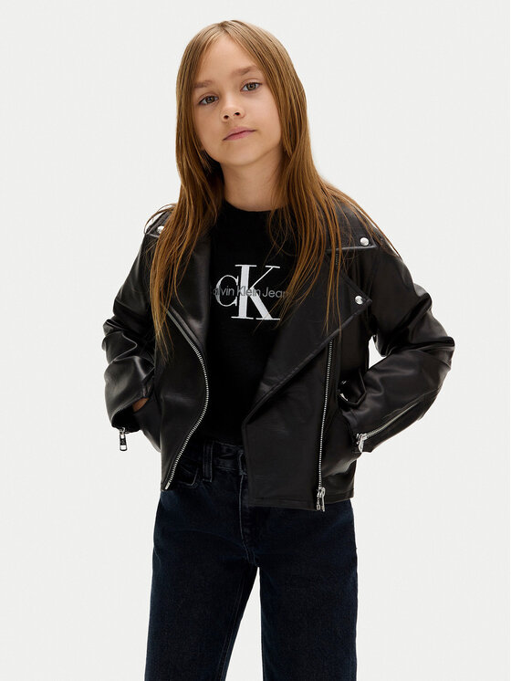 

Куртка из искусственной кожи прямого кроя IG0IG02982 D Calvin Klein Jeans, черный