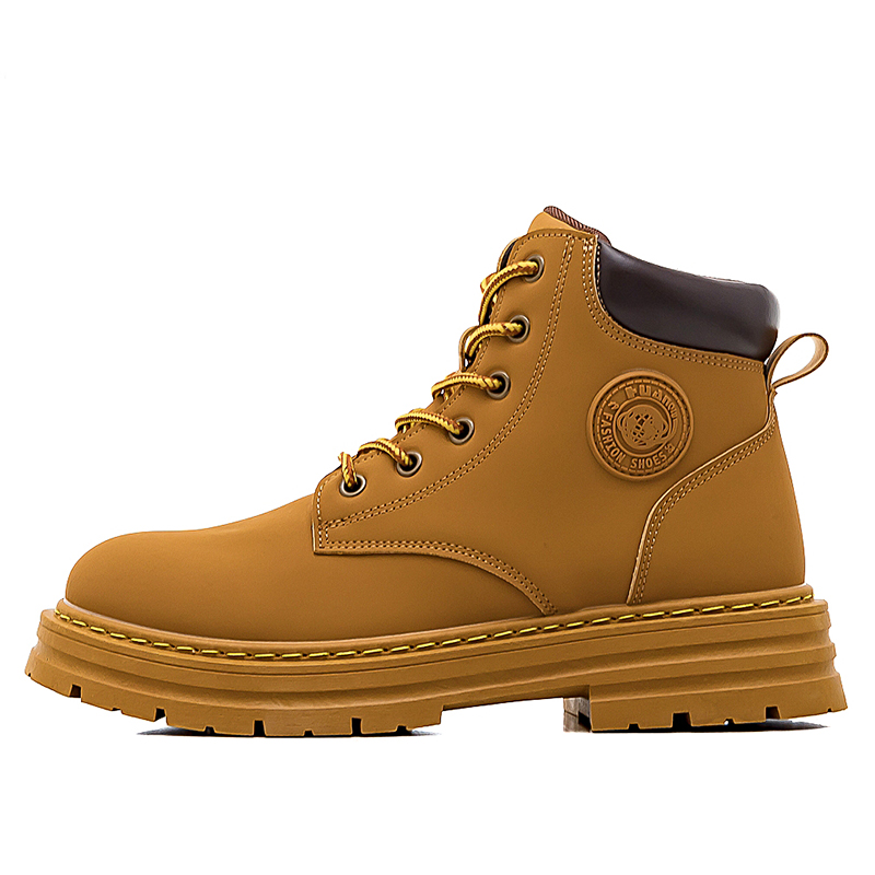 HUANQIU Кроссовки Crew Chelsea с низким каблуком для мужчин, цвет Earth Yellow — фото 3