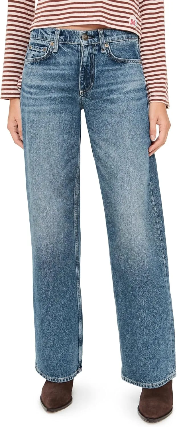

rag & bone Женские джинсы Saige Low Rise Full Relaxed Straight