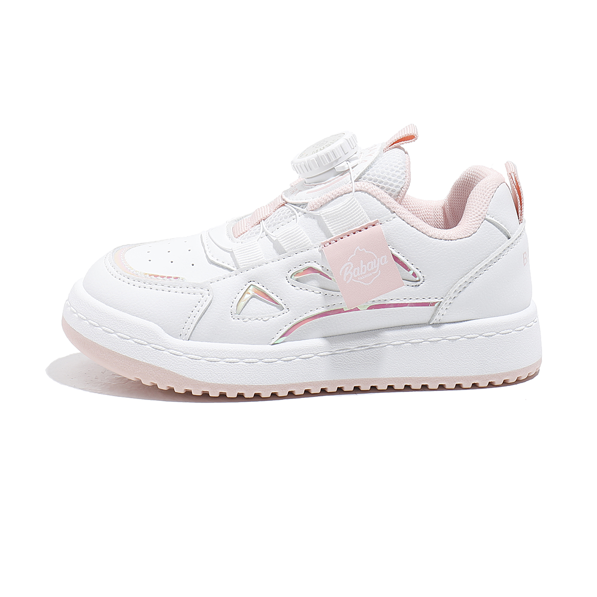 

Износостойкие детские скейтерские кроссовки Kids' Babaya, белый/розовый