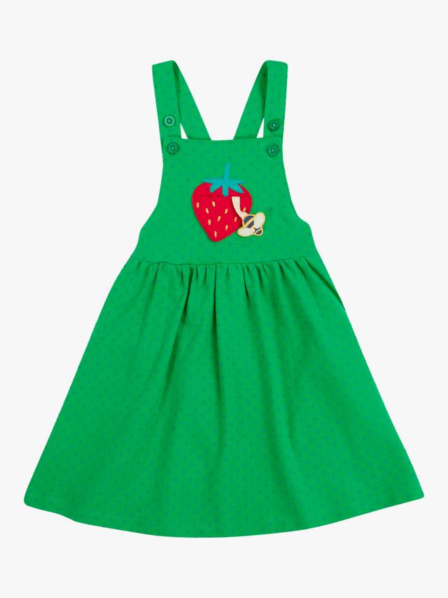 

Детское платье-сарафан Enya из органического хлопка с аппликацией Frugi, Green