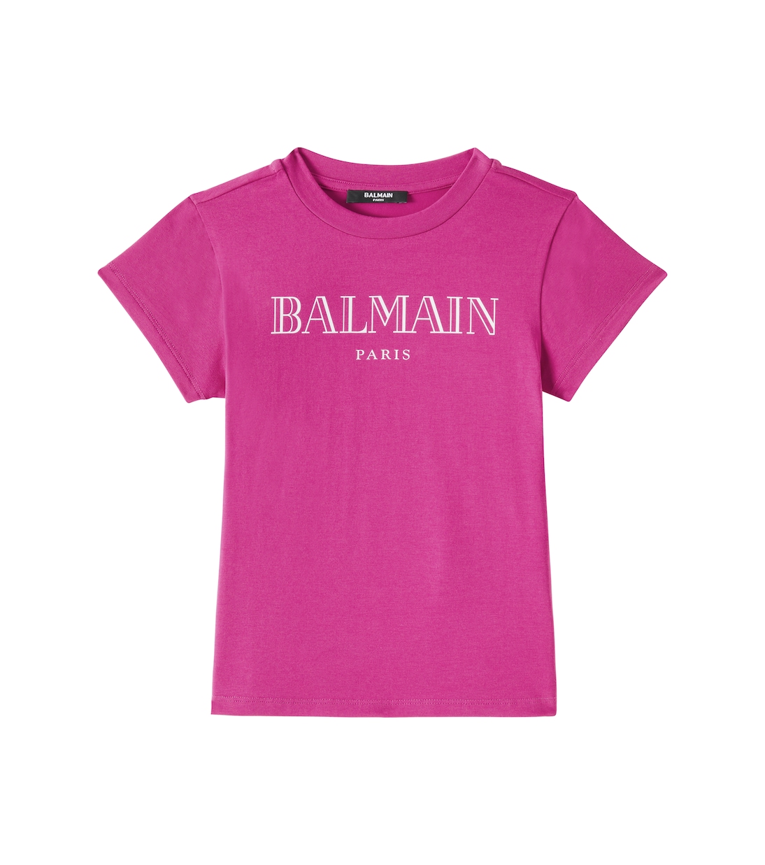 

Футболка из хлопковой смеси Balmain Kids, Lampone/Bianco