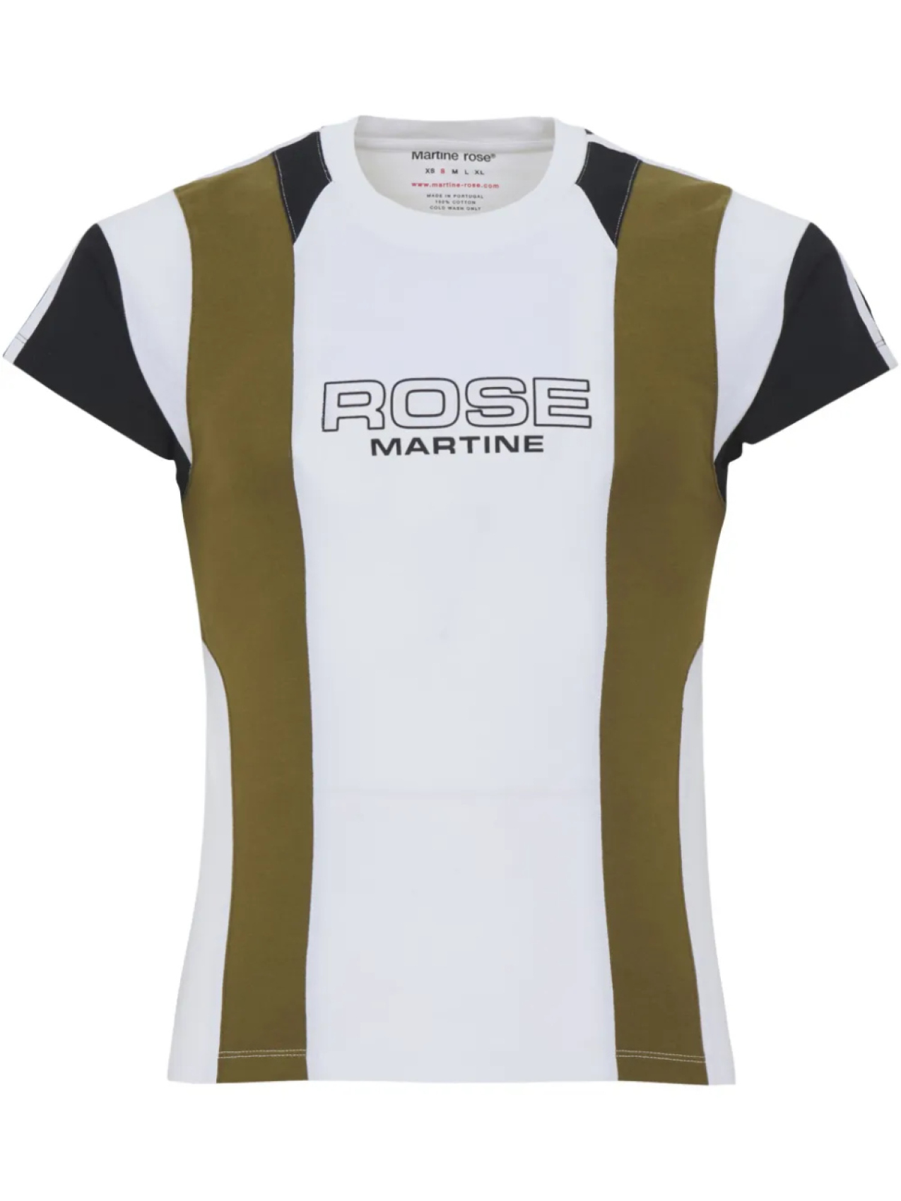 

Футболка с усадкой и вставками Martine Rose, белый
