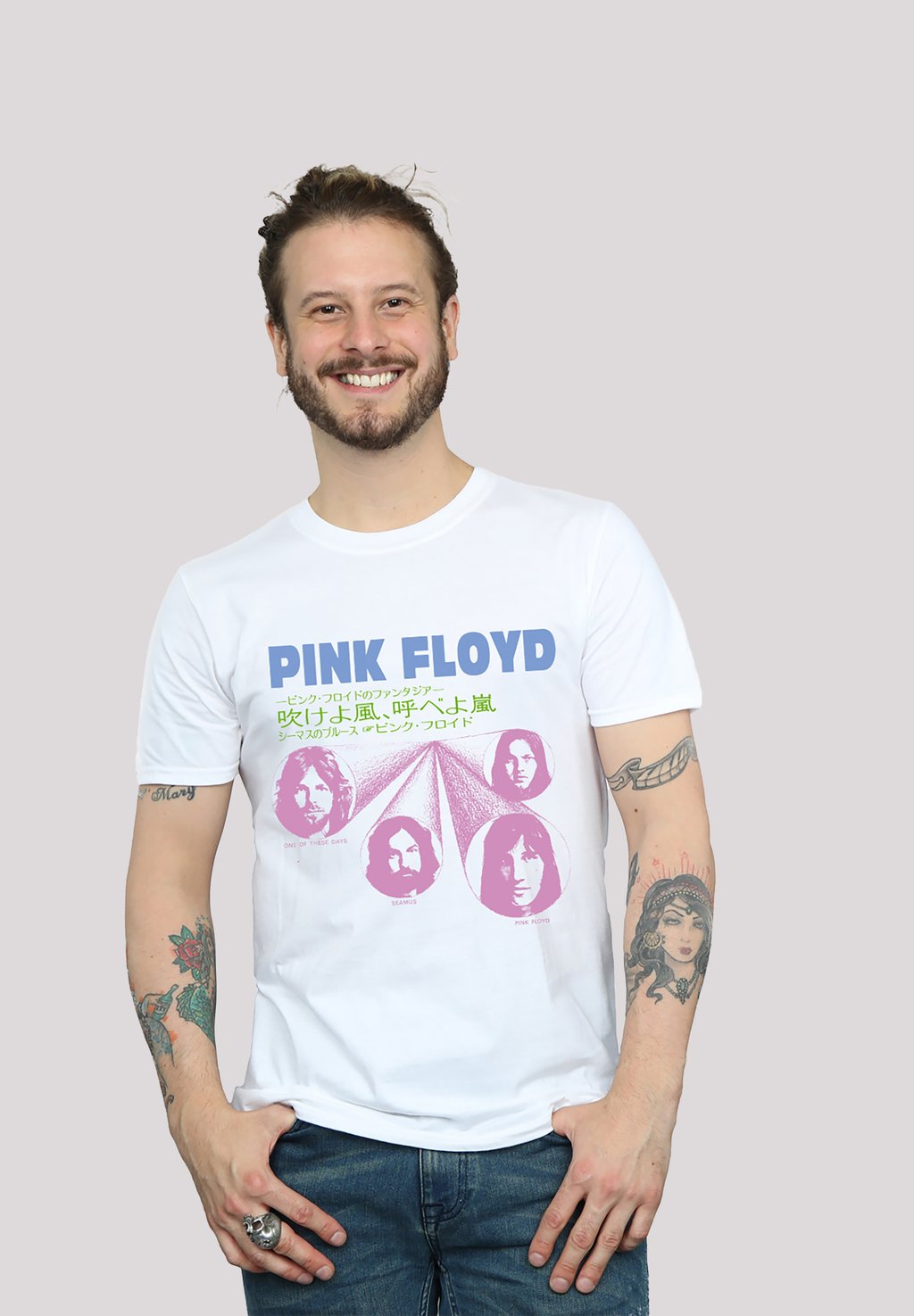 

Футболка с принтом PINK FLOYD ONE OF THESE DAYS F4NT4STIC, белый