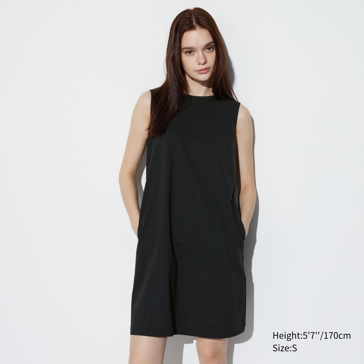 

Мини-платье Uniqlo Airism без рукавов, черный