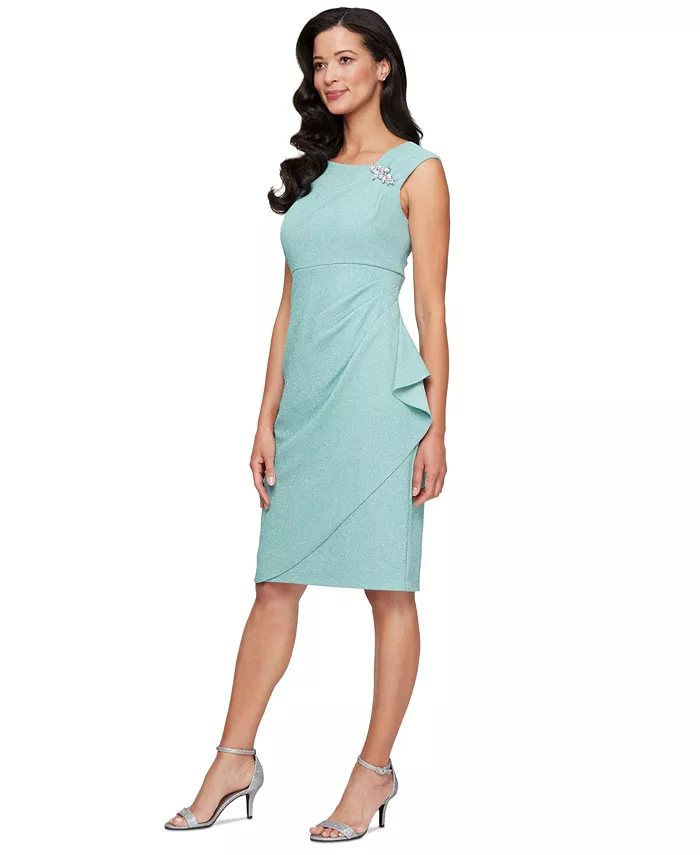 

Женское облегающее платье с пайетками и декором SL Fashions, зеленый