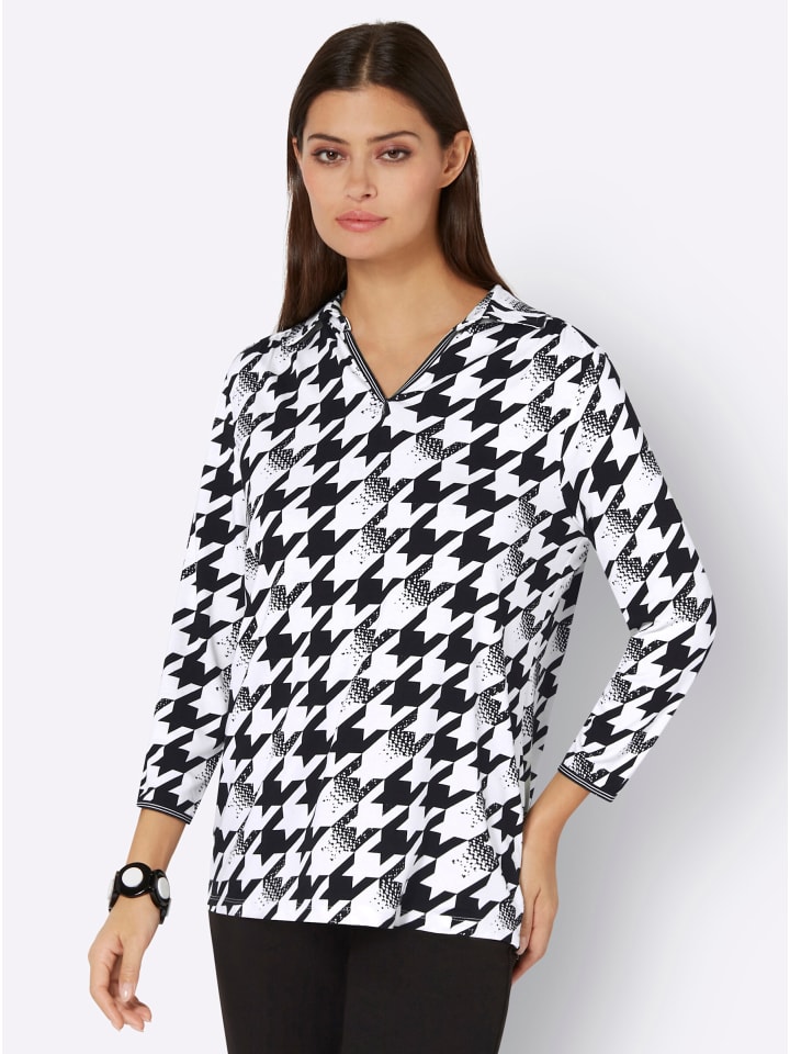 

Рубашка-поло черного цвета с принтом экрю creation L