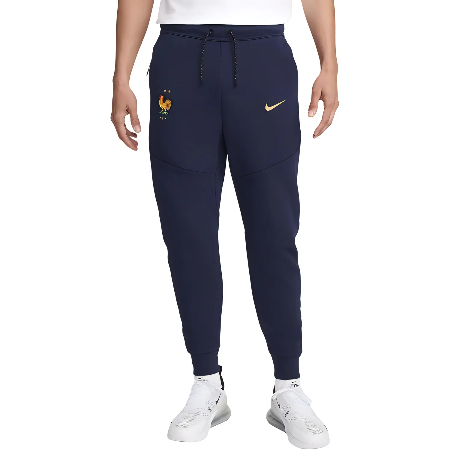 Nike Брюки FFF Tech Fleece вязаные мужские черные синяя