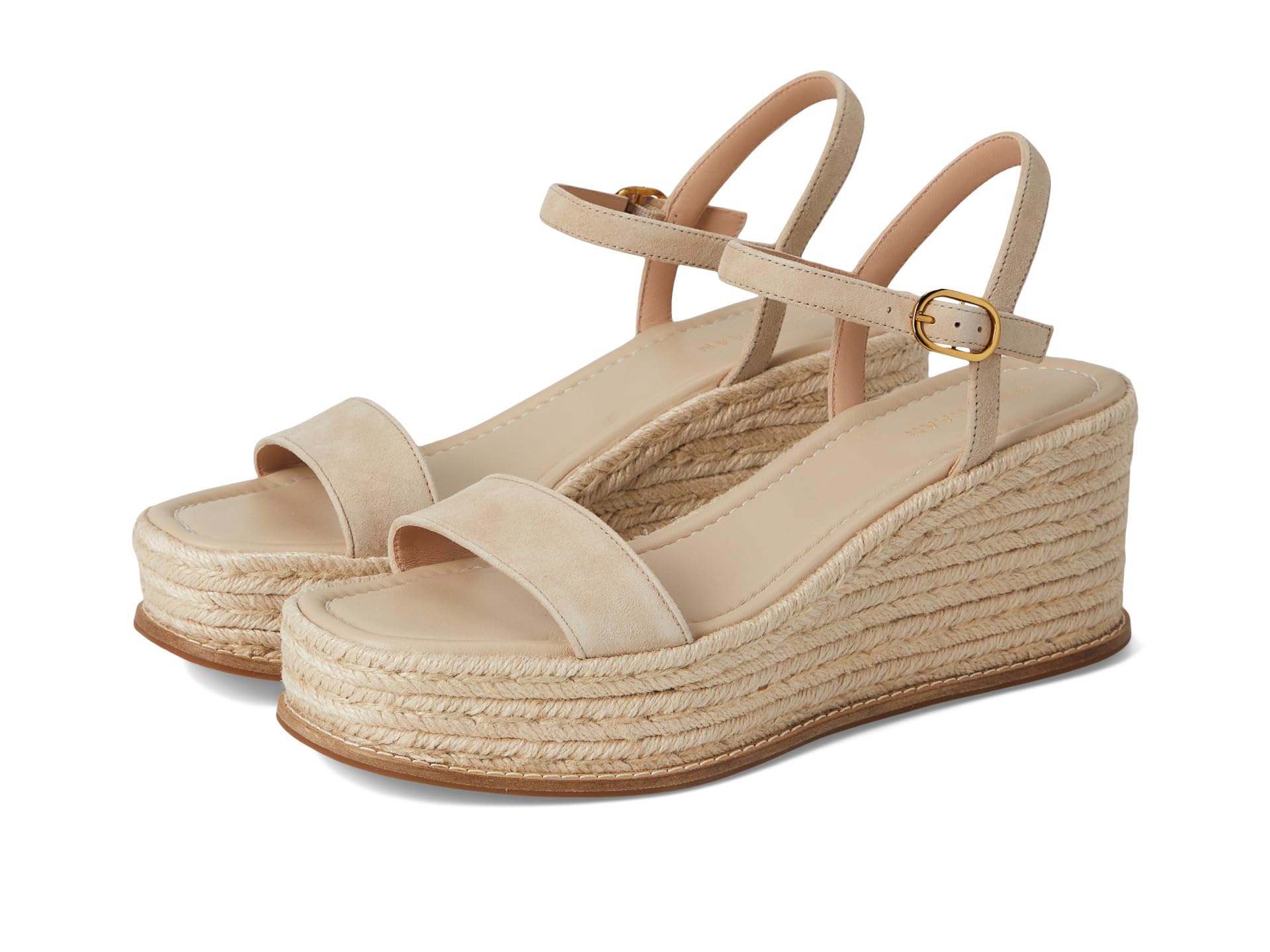 Сандалии Cole Haan Cloudfeel Keeton Espadrille Flatforms, цвет Light Sesame Suede