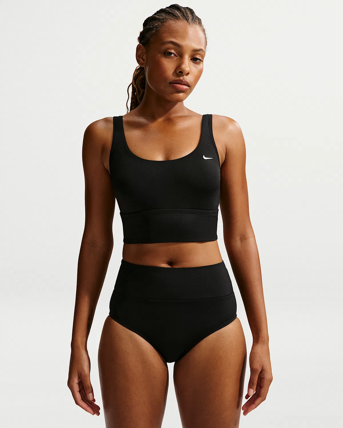 Женские плавки Nike Swim Effortless Essential с высокой талией, Black — фото 2