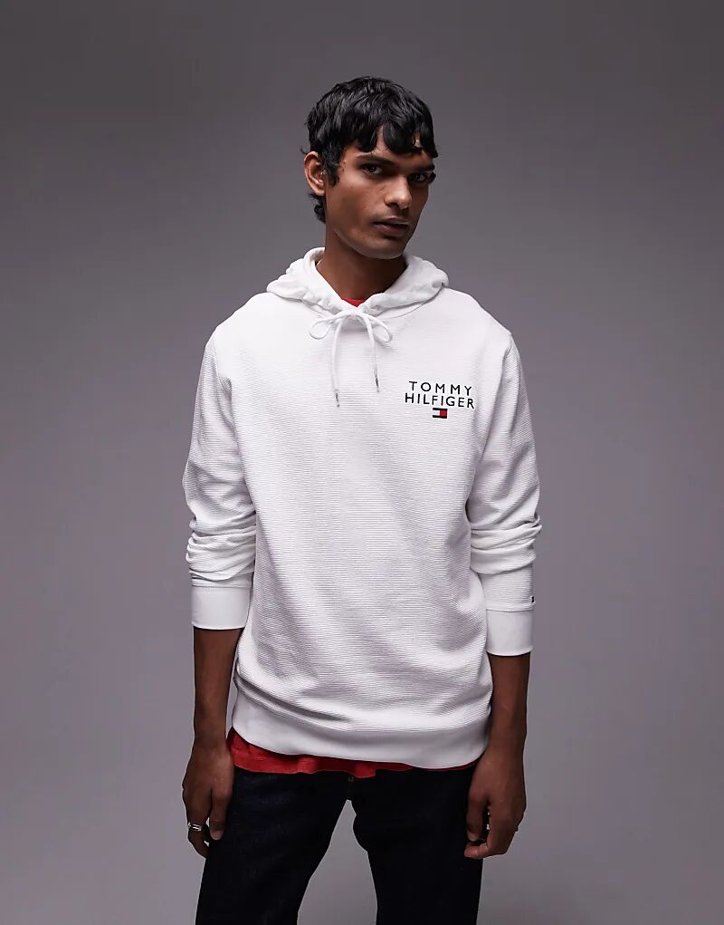 

Толстовка с капюшоном белого цвета Tommy Hilfiger
