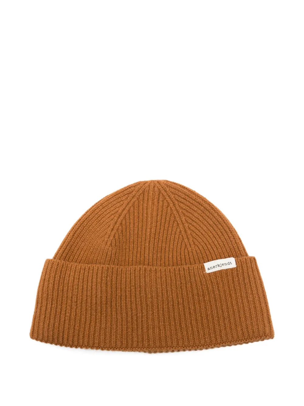 

Шерстяная шапка в рубчик ANERKJENDT, коричневый