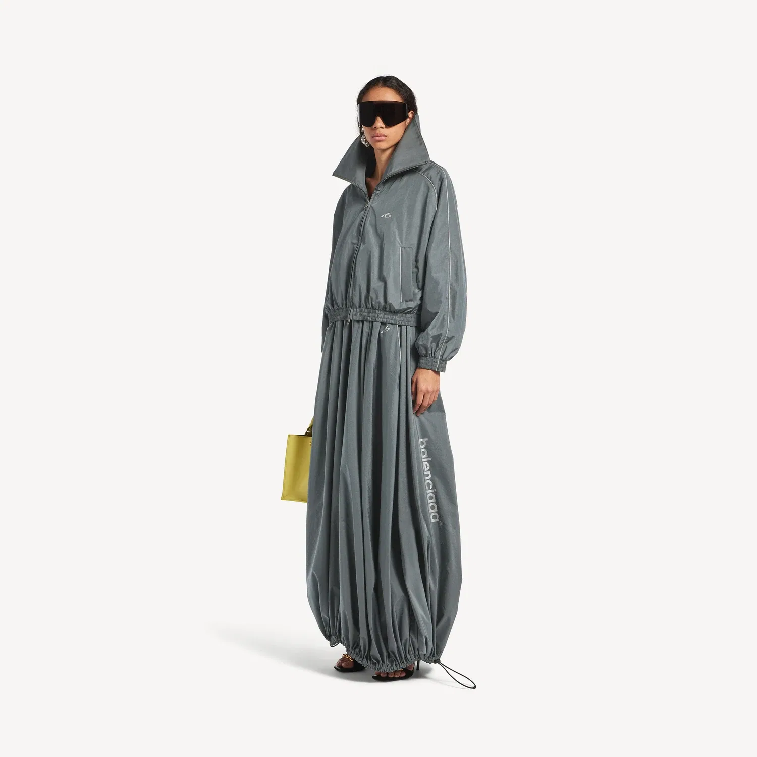 Женская юбка-балахон Balenciaga цвета слоновой кости — фото 2