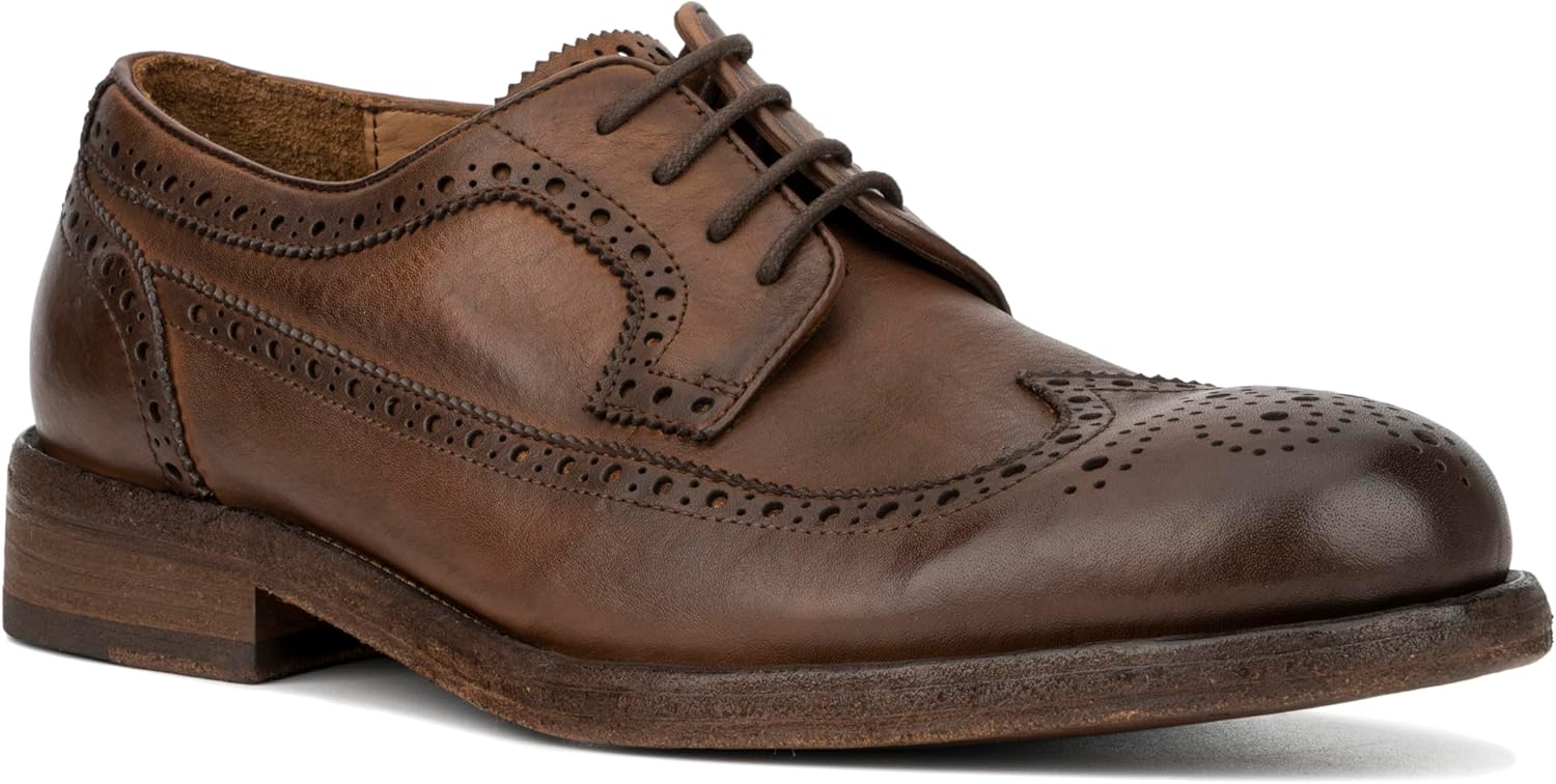 

Мужские туфли Ellis Oxford, с круглым носком, кожаная подошва Vintage Foundry Co. Est. 2014, коричневый