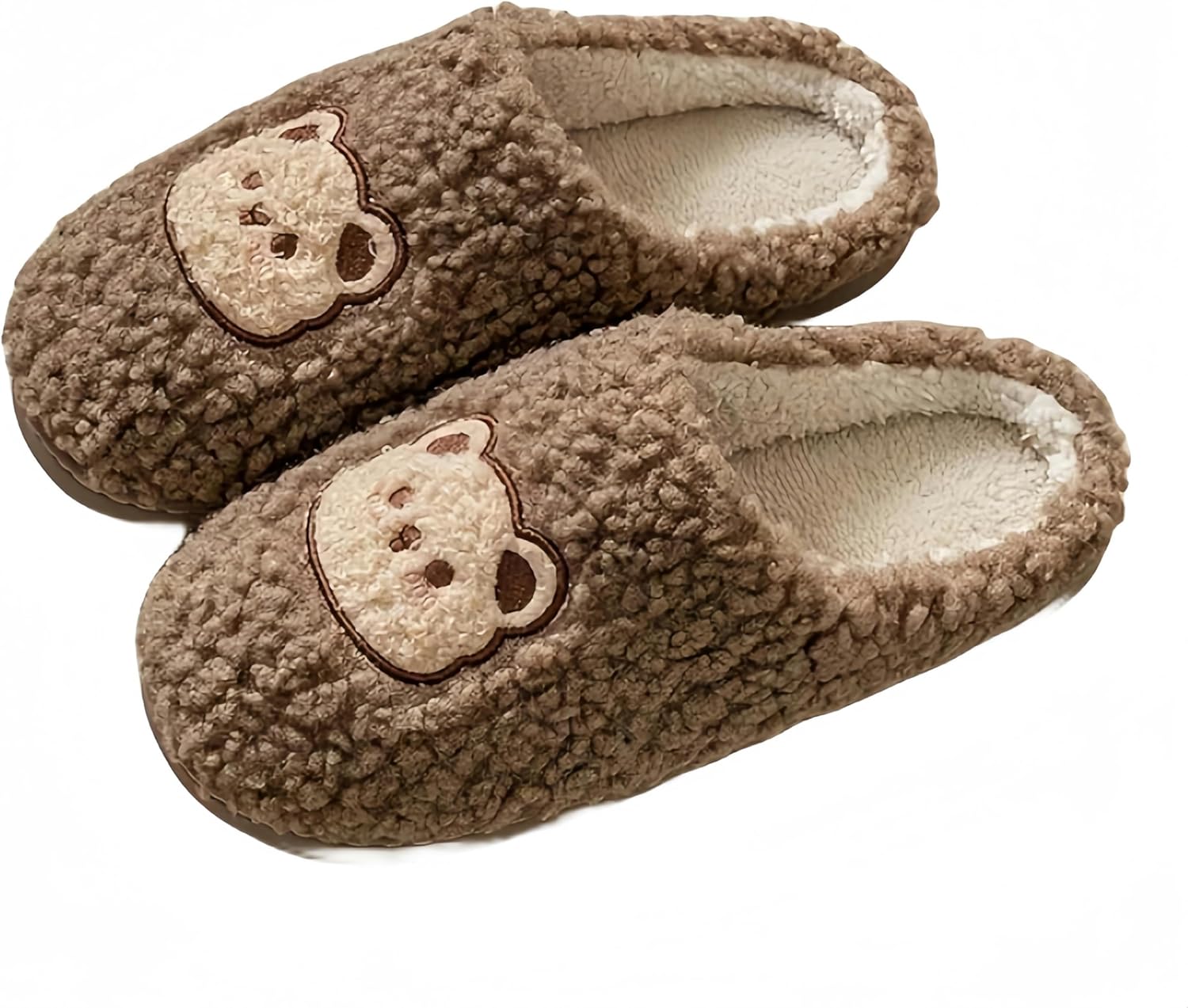

Зимние тапочки KOSTEN для пары с теплым дизайном медвежонка, для мужчин и женщин, домашние хлопковые туфли, шоколадный