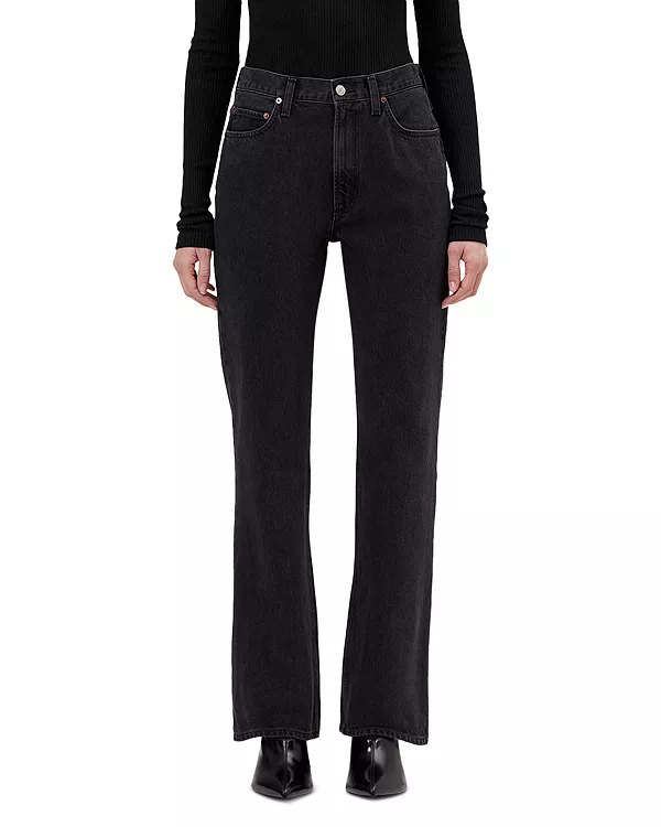 

Джинсы Leena с высокой посадкой и расклешенной юбкой в прогнозе продаж Agolde, черный