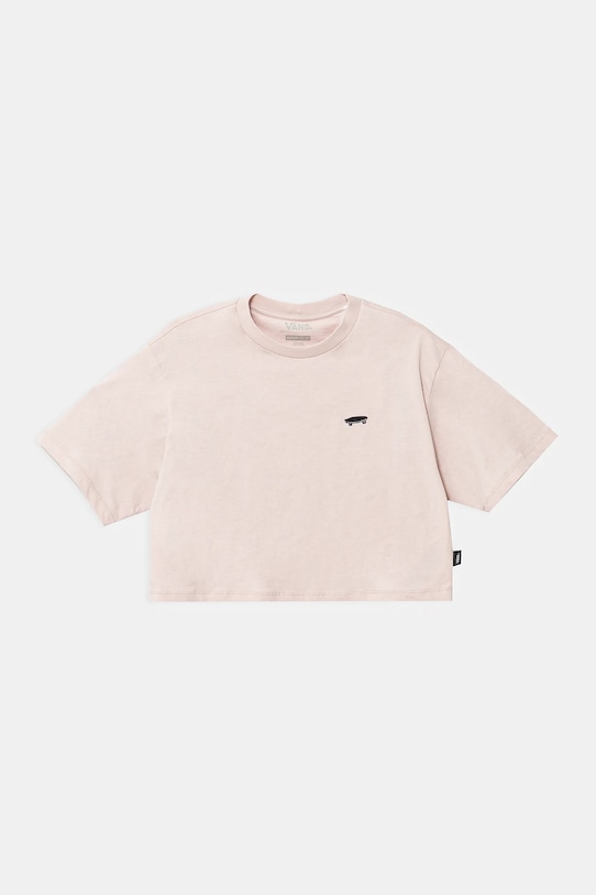 

Детская хлопковая футболка SALTON RELAX CROP Vans, розовый