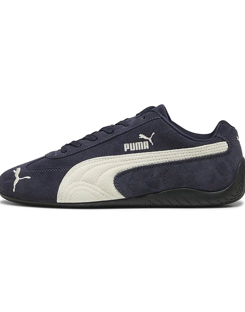 Кроссовки Puma Speedcat og в новом тёмно-синем тепло-белом цвете — фото 3