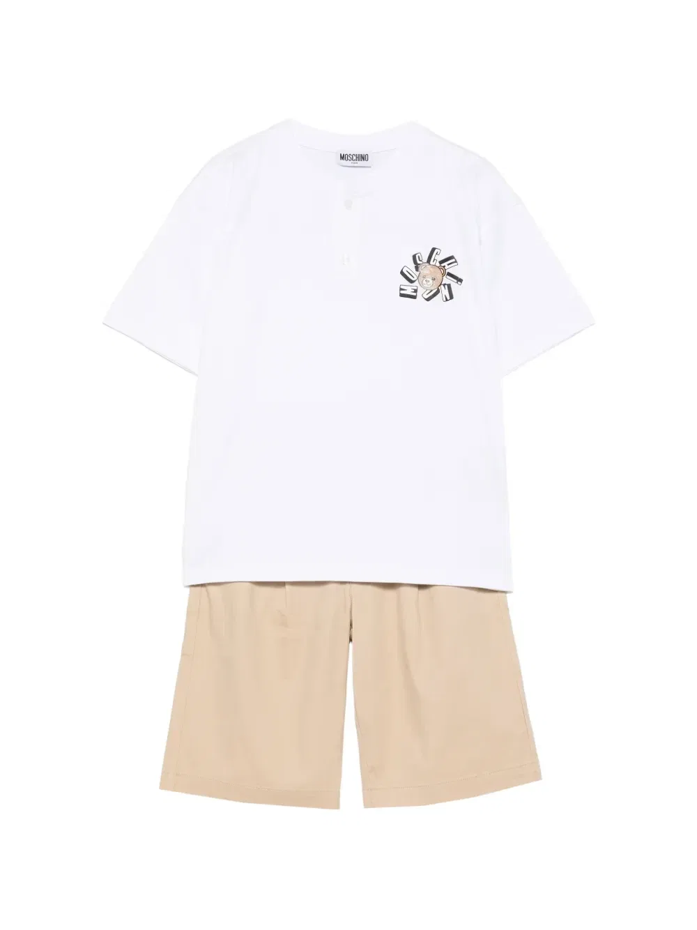 Комплект с брюками с графическим принтом Moschino Kids, бежевый